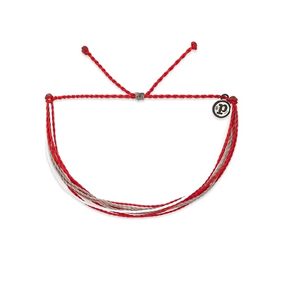 Gameday Bracelet in Red, Grey, and White