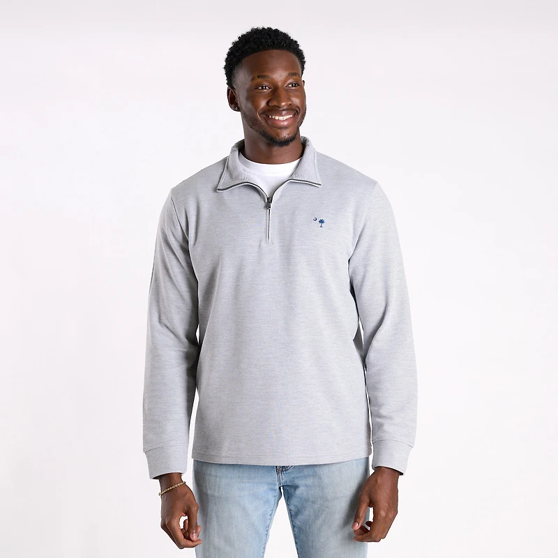 Men's Saltwater Quarter Zip Pullover Granite