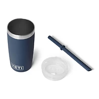 Navy Rambler 10oz Tumbler with Silicone Straw