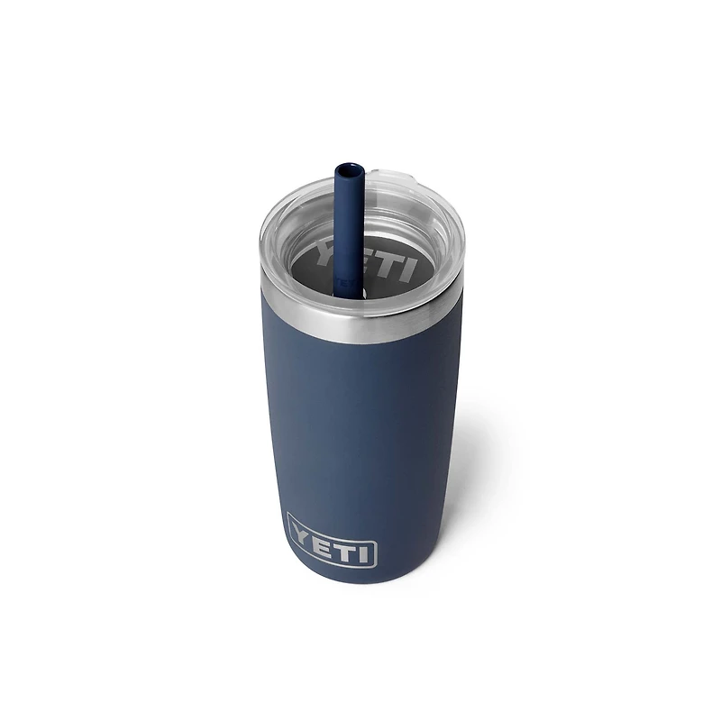 Navy Rambler 10oz Tumbler with Silicone Straw