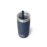 Navy Rambler 10oz Tumbler with Silicone Straw