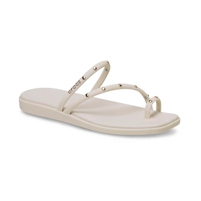 Miami Studded Toe Loop Sandals Almond Tint
