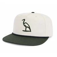 Heron Embroidered Flat Bill Goat Rope Hat in Lowcountry