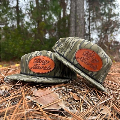 Shoreline Leather Patch Flat Bill Rope Hat