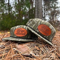 Shoreline Leather Patch Flat Bill Rope Hat