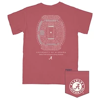 Alabama Crimson Tide Bryant Denny Blueprint Short Sleeve T-Shirt