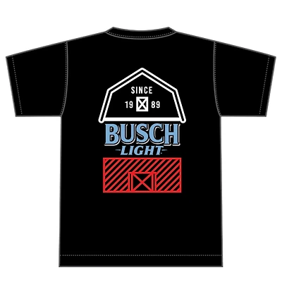 Busch Light Patriotic Barn Short Sleeve T-Shirt Black