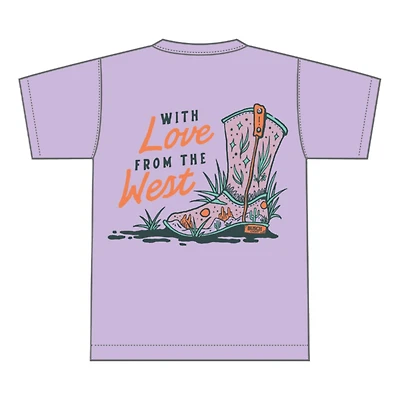 Busch Light Love From the West Short Sleeve T-Shirt Purple