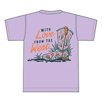 Busch Light Love From the West Short Sleeve T-Shirt Purple