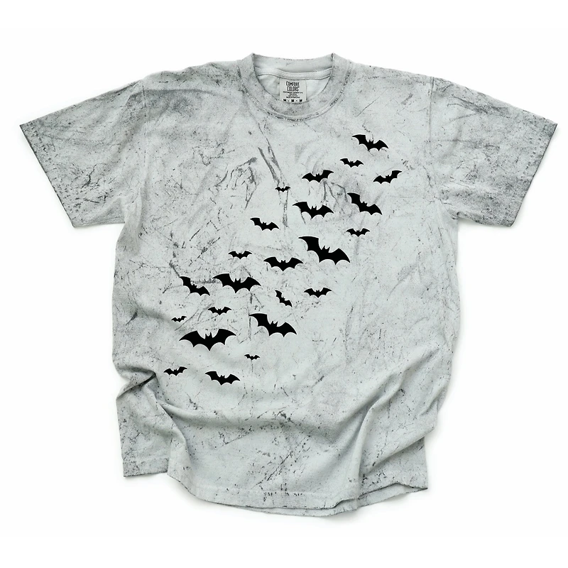 Scattered Bats Mineral Washed Short Sleeve T-Shirt