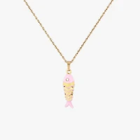 Gold Koi Fish Pendant Necklace