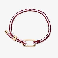 Carabiner Clasp Bracelet in Crimson and White