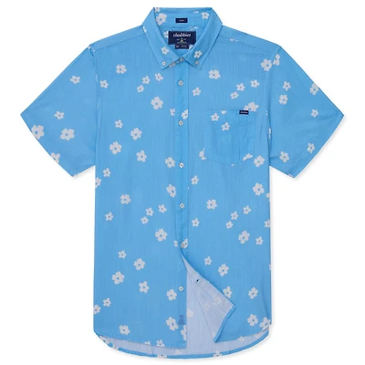 The Sun-Dried Blossom Resort Weave Short Sleeve Button Down Shirt