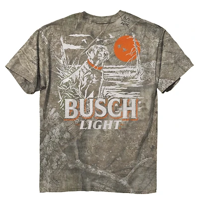 Busch Lab Duck Scene Short Sleeve T-Shirt Washed Camo