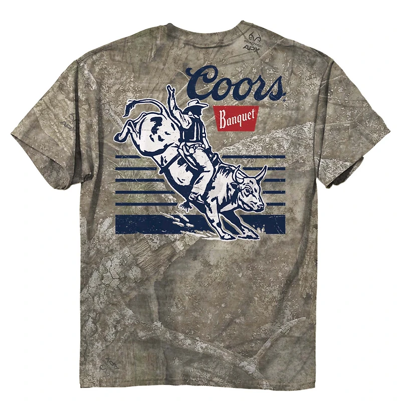 Coors Bull Rider Short Sleeve T-Shirt Washed Camo
