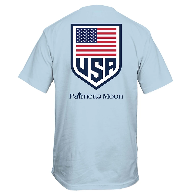 USA Shield Short Sleeve T-shirt Chambray