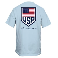 USA Shield Short Sleeve T-shirt Chambray