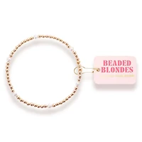 Madi Pearl Beaded Bracelet in Gold