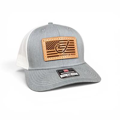 Hook and Flag Patch Trucker Hat