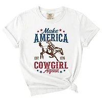 Make America Cowgirl Again Short Sleeve T-Shirt
