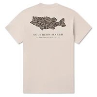 Camo Bass Short Sleeve T-Shirt Ash Gray