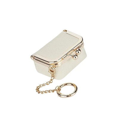 Mini Keychain Jewelry Holder in White