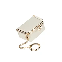 Mini Keychain Jewelry Holder in White