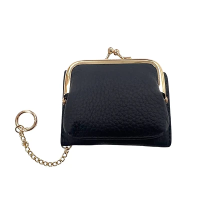 Mini Keychain Coin Purse Wallet in Navy