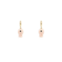Pink Fish Huggie Earrings