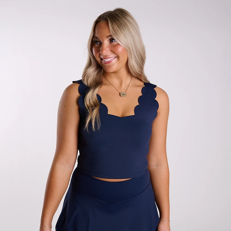 Scallop V-Neck Brami Navy