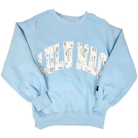 Lulu Mac Camo Embroidered Crew Light Blue