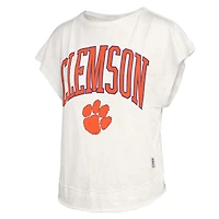 Clemson Open Back Slub Short Sleeve Top
