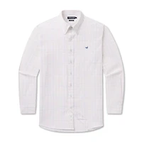 Lockhart Windowpane Performance Dress Shirt Light Blue and Mint