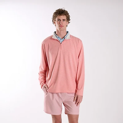 Mariner 1/4 Zip Pullover Melon Heather