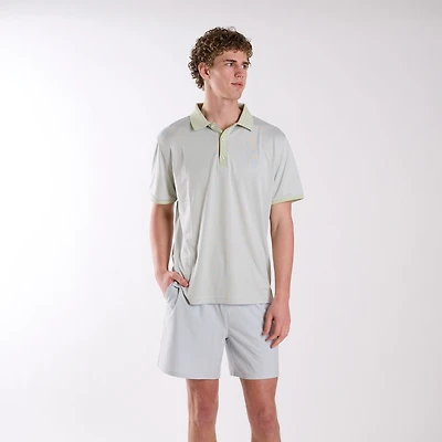 Sage Slipknot Stripe Polo