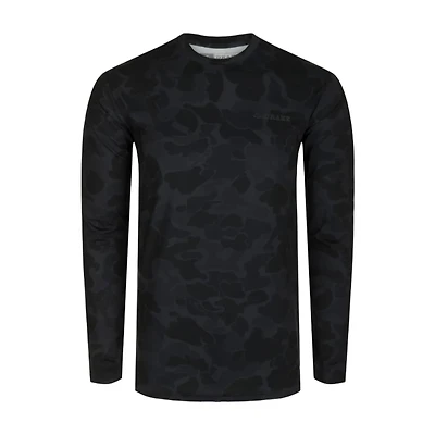 Youth Performance Long Sleeve T-Shirt Black Old School Camo