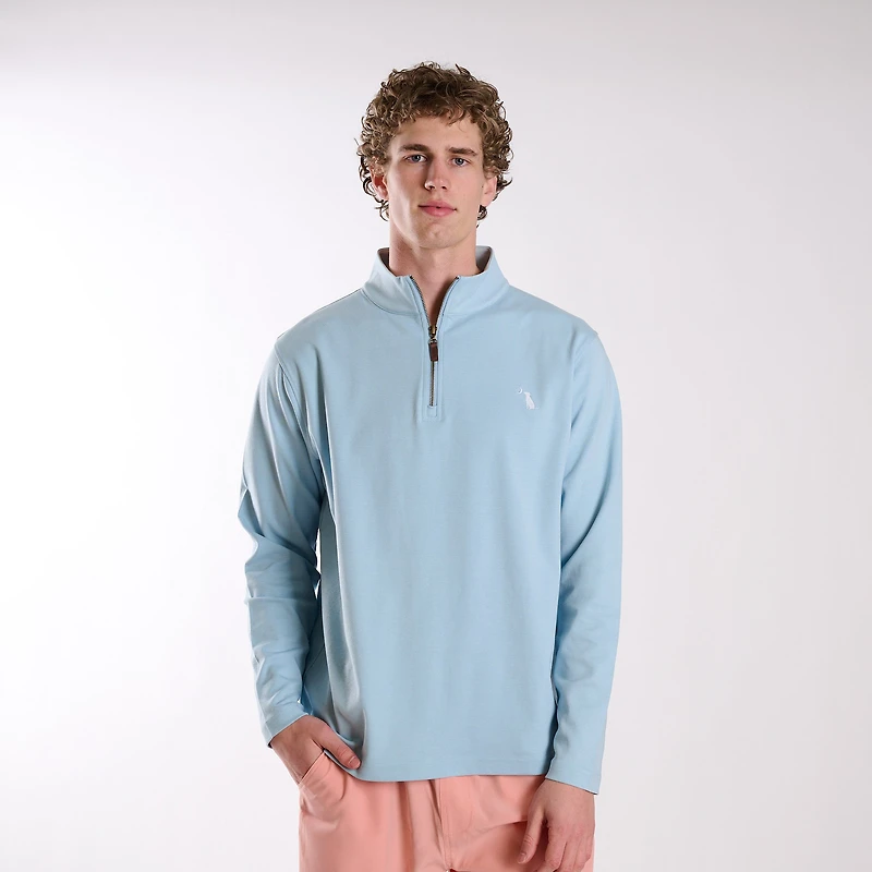 Bentley Quarter Zip Pullover Columbia Blue