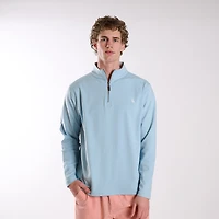 Bentley Quarter Zip Pullover Columbia Blue