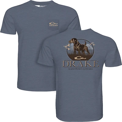 Standing Black Lab Short Sleeve T-Shirt Flintstone