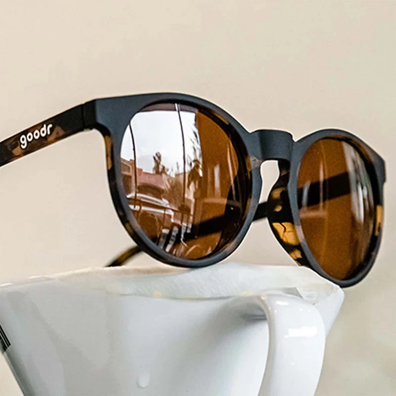 Goodr Circle G Nine Dollar Pour Over Sunglasses in Tortoise