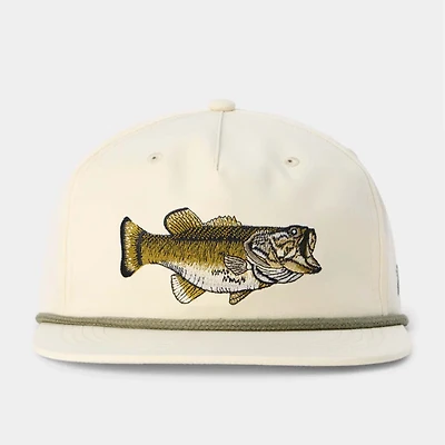 Bass Snapback Hat in Ivory