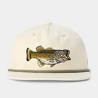 Bass Snapback Hat in Ivory