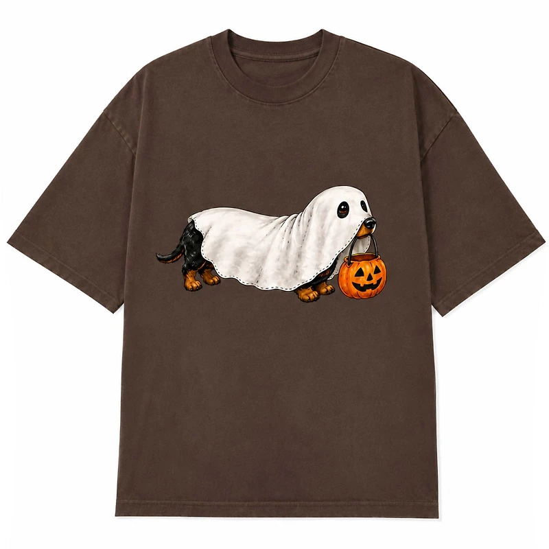 Ghost Dachshund Short Sleeve T-Shirt
