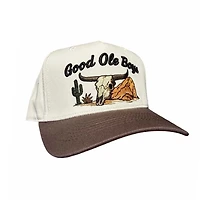 Steer Skull Puffed Embroidery Hat