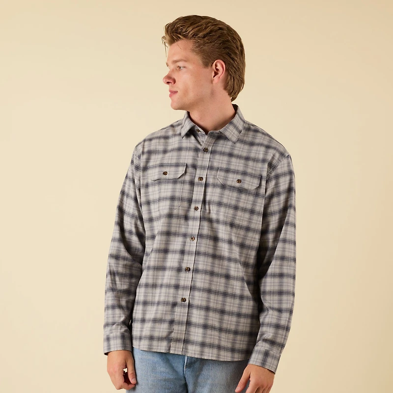 Harbor Two Pocket Flannel Sharkskin and Washed Black