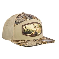Buck Patch Camo 7 Panel Trucker Hat