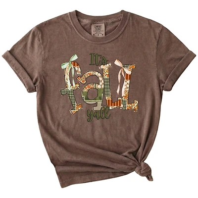 It's Fall Y'all Patchwork Short Sleeve T-Shirt