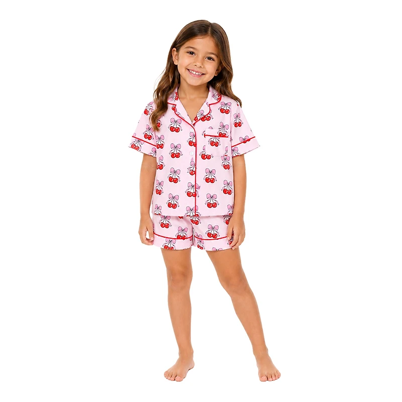 Youth Cherry Bows Pajama Set