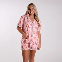 Pink Boots Pajama Top
