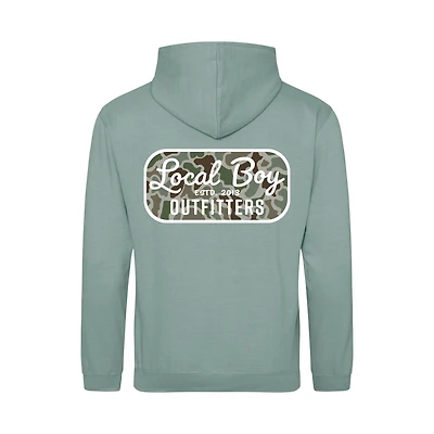 Youth Localflage Forest Retro Patch Hoodie Dusty Green